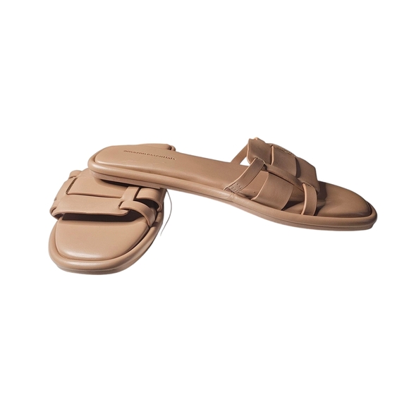 Amazon Essential Women's Tan Slide Sandals 9 - Picture 2 of 3
